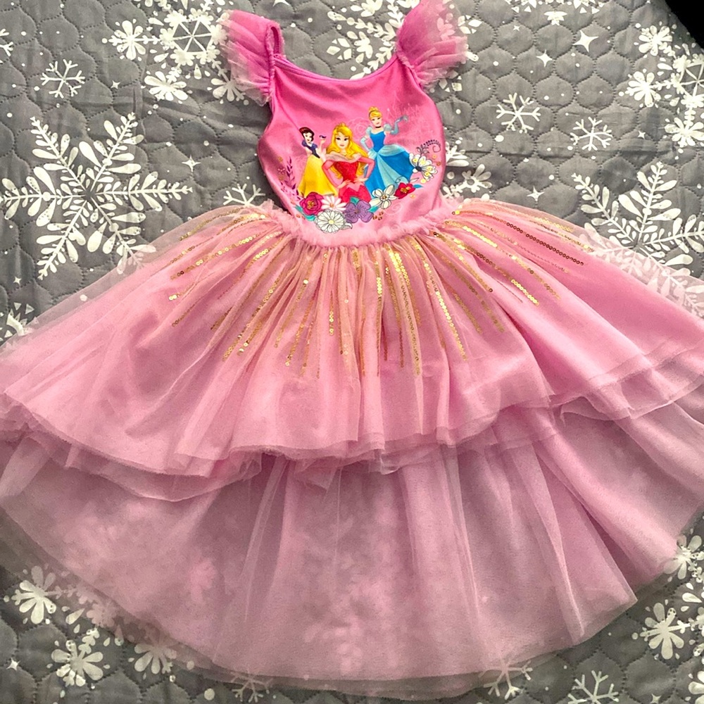 Disney Pink Princess hi-low dress size 5/6 - Snow White Aurora Cinderella